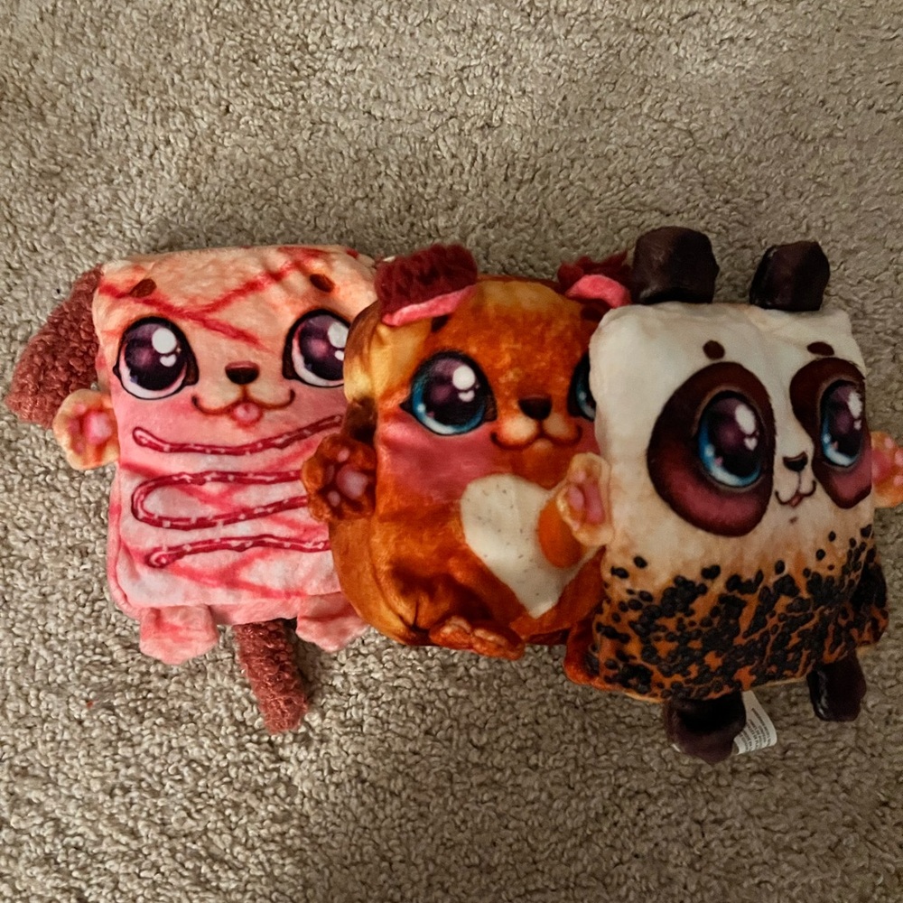 Cute Plush Toy Trio! BUNDLE!! Cookeez Makery Toast Plush